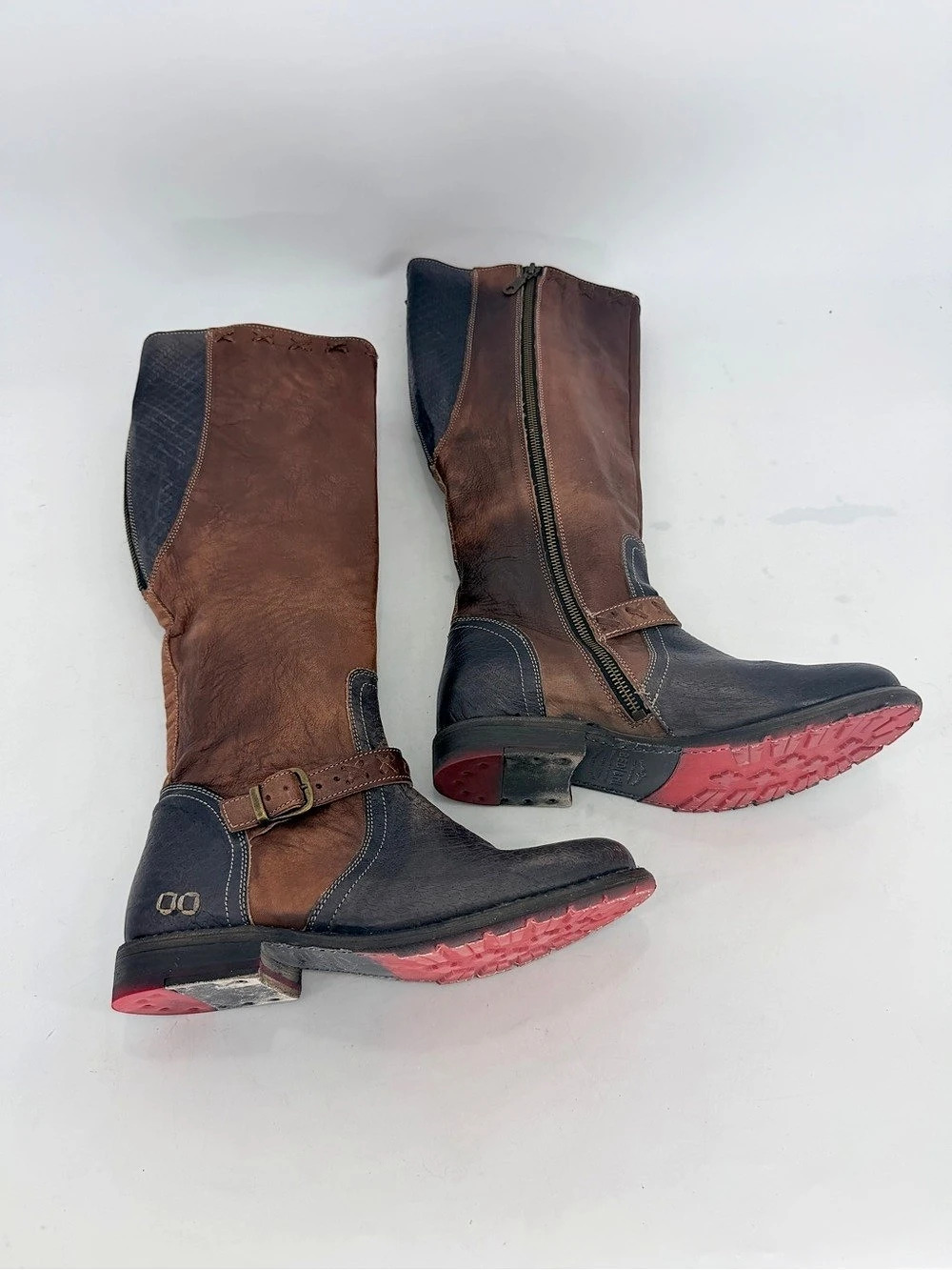 Bed|Stu Glay Leather Tall Boots Brown & Black US 8